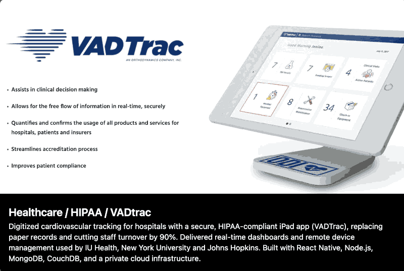 VADTrac case study screenshot